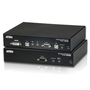 ATEN CE680 DVI Optical KVM Extender The CE680 is a DVI Optical KVM Extender that overcomes the length restriction of standard DVI cables by using optical fiber to send high definition audio