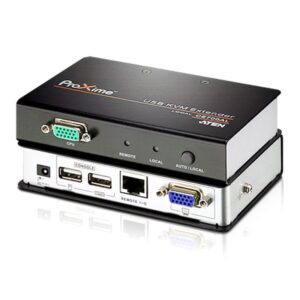 Aten CE-700A - USB KVM Extender The CE700A is a USB KVM Extender with superior video quality and built-in ESD and surge protection that allows access to a computer system up to 150 meters away from a remote USB console (USB keyboard