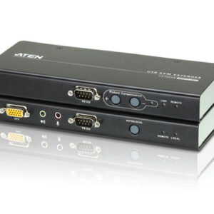 The CE750A is a USB-based KVM Extender with automatic signal compensation and RS-232 serial functionality that allows access to a computer system from a remote USB console (USB keyboard