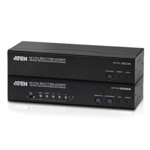 Aten CE-775 - USB Dual View KVM Extender with Deskew ATEN CE775 Dual View KVM Extenders with Deskew function allows access to a computer system from a remote Dual View console up to 300 m away. The dual view function provides support for two displays
