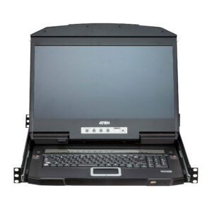 Aten 18.5" Short Depth 4-Port HDMI LCD KVM with Dual Rail and widescreen support