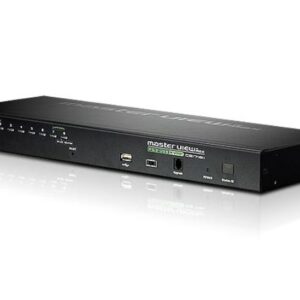 The CS1708A KVM switch is a control unit that allows access to multiple computers from a single PS/2 or USB console (keyboard