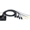 Aten 2 Port USB 4K @60Hz HDMI Cable KVM Switch with Remote Port Selector – Aten KVA-CS22H KVM Cables & Adapters Product Image