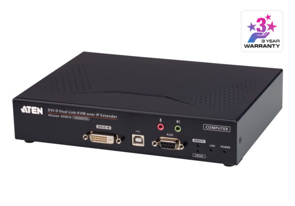 Aten DVI Dual Link KVM over IP Transmitter with Dual DC Power