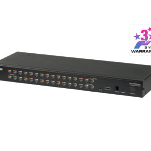 The KH1532A KVM switches are control units that allow IT administrators to access and control multiple computers from a single PS/2 or USB KVM console (keyboard