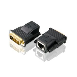 The VE066 Mini Cat 5 DVI Extender allows you to increase the distance between your DVI display and DVI source by up to 20 m using only one Cat 5e or Cat 6 cable