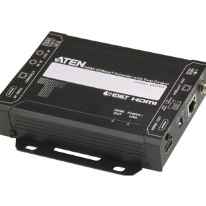 ATEN VE814A is an HDBaseT Video Extender that is capable of sending HDMI signals up to 100 m over a single Cat 5e/6/6a or ATEN 2L-2910 Cat 6 cable. Featuring dual synchronous outputs