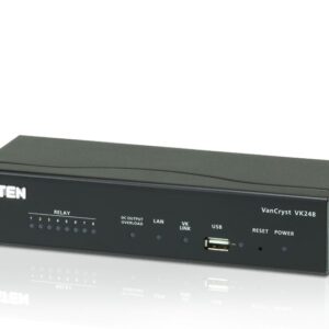 The VK248 8-Channel Relay Expansion Box provides an additional eight channels of relay output for a flexible expansion of the ATEN Control System. This allows users to control additional devices such as screen