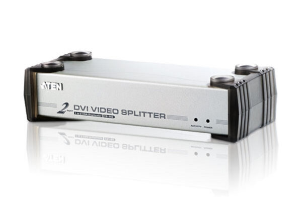 VS162 Video Splitter provides DVI video and audio input signals to 2 DVI video and audio outputs after duplication and boosting. They are ideal for any type of broadcasting environment