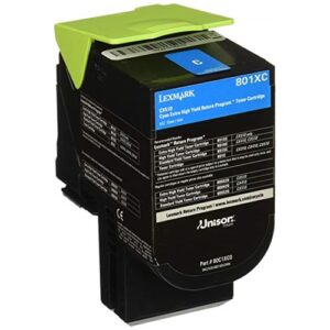 Lexmark Extra High Yield Corporate Toner Cartridge for CX/CS52x & 62x Printer Series 5000 Pages Yield Cyan