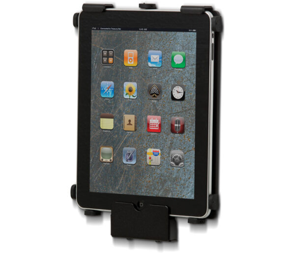 The Spacepole SafeGuard iPad Full Access Clamp is designed for retail