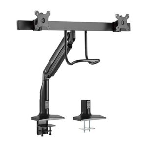 Brateck Dual Monitors Select Gas Spring Aluminum Monitor Arm Fit Most 17‘-35’ Monitors Up to 10kg per screen VESA 75x75/100x100(LS)