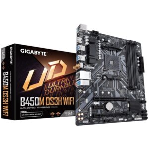 Gigabyte B450M DS3H WIFI AMD B450 Ultra Durable Motherboard with Realtek® GbE LAN with cFosSpeed