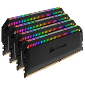 Corsair Dominator Platinum RGB 32GB (4x8GB) DDR4 3200MHz CL16 DIMM Unbuffered 16-18-18-36 XMP 2.0 Base SPD@2666 Black Heatspreaders  1.35V for AMD Ryzen