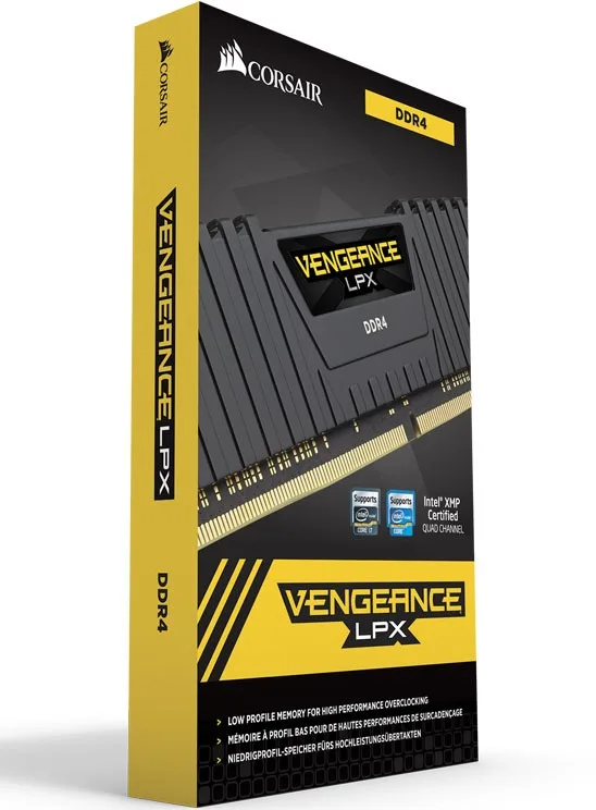 Corsair Vengeance LPX 16GB (2x8GB) DDR4 3200MHz C16 Desktop Gaming Memory Black - AMD Ryzen (LS) – Corsair MECMD4-VLPX2X8G3200B DDR4 UDIMM (Desktop) Product Image