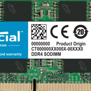 Crucial 8GB (1x8GB) DDR4 SODIMM 3200MHz CL22 1.2V Notebook Laptop Memory RAM
