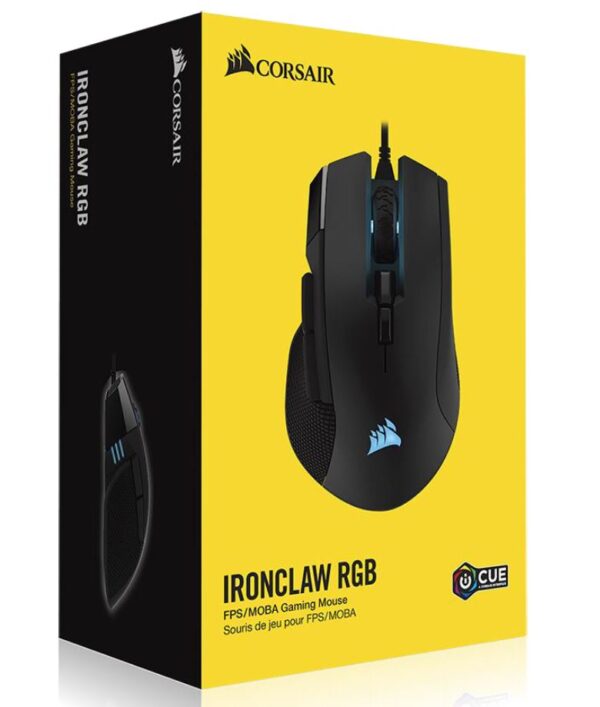The CORSAIR IRONCLAW RGB Gaming Mouse combines a performance 18