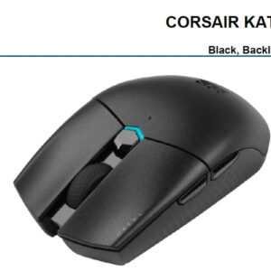 The lightweight CORSAIR KATAR PRO WIRELESS Gaming Mouse connects via hyper-fast SLIPSTREAM WIRELESS or low-latency Bluetooth®. Weighing in at just 96g