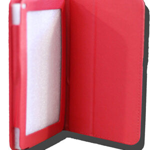 LeaderTab 7.9 Folio Case Red Faux Leather. Camera hole rear