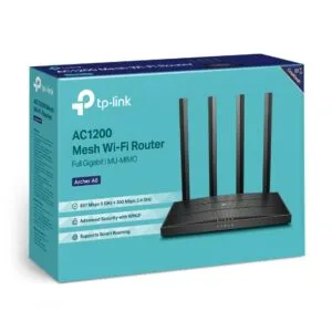 TP-Link Archer A6 AC1200 Wireless MU-MIMO Gigabit Router (OneMesh) Dual-Band Wi-Fi – 867 Mbps at 5 GHz and 300 Mbps at 2.4 GHz band – TP-LINK NWTL-ARCHERA6 Wireless Routers Product Image