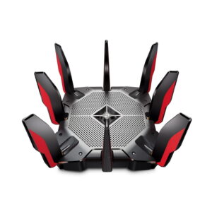•	The Fastest Wi-Fi 6 Gaming Router – AX11000 speed machine that delivers 12-streams Wi-Fi Speeds Over 10 Gbps: 4804 Mbps (5 GHz Gaming) + 4804 Mbps (5 GHz) + 1148 Mbps (2.4 GHz)