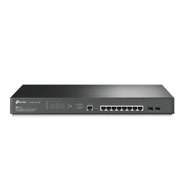TP-Link SG3210XHP-M2 JetStream 8-Port 2.5GBASE-T and 2-Port 10GE SFP+ L2+ Managed Switch with 8-Port PoE+ 2xFan Rack Mountable IGMP Snooping