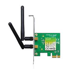 TP-Link TL-WN881ND N300 Wireless N PCI Express Adapter 2.4GHz (300Mbps) 802.11bgn 2x2dBi Detachable Omni Directional Antennas MIMO WPS