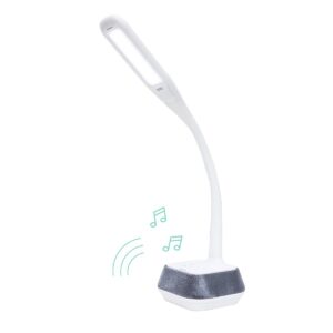 mbeat® actiVIVA LED Desk Lamp with Bluetooth Speaker - 12V 1.5A 5W/LED illumination Switches/Warm Cool Modes/Rubberized Flexible Neck/Touch Sensitive