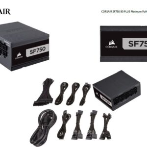 The CORSAIR SF750 80 PLUS Platinum SFX Power Supply is an extraordinarily power-dense PSU