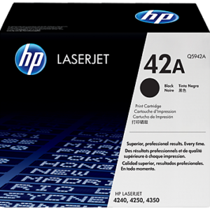 HP 42A BLACK TONER 10000 PAGE YIELD FOR LJ 4240 4250 & 4350
