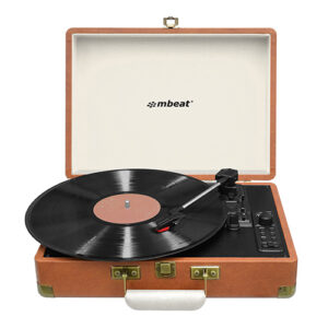 mbeat® Woodstock Retro Turntable Recorder with Bluetooth  USB Direct Recording - Built-in Dual Speakers