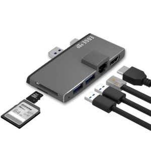 mbeat®  Edge Pro Multifunction USB- C Hub for Microsoft Surface Pro 5/6  Metal Grey (HDMI