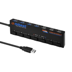 mbeat presents the first 7 port super speed hub manager that combines today's super speed USB 3.0 and USB 2.0 technology together