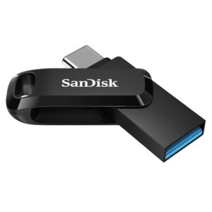 SanDisk 128GB Ultra Dual Drive Go 2-in-1 USB-C  USB-A Flash Drive Memory Stick 150MB/s USB3.1 Type-C Swivel for Android Smartphones Tablets Macs PCs