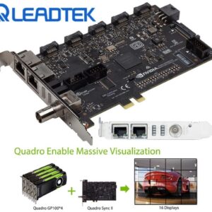 Leadtek nVidia Quadro SYNC II Card to connects up to 32 4K Synchronized Displays for GP100 P4000 P5000 P6000 Project Overlay  Stereoscopic Display