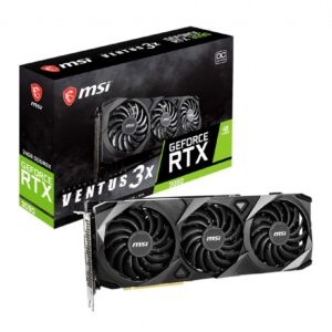 MSI nVidia GeForce RTX 3090 VENTUS 3X 24G OC VENTUS brings a performance-focused design that maintains the essentials to accomplish any task at hand. A capable triple fan arrangement laid into a rigid industrial design lets this sharp looking graphics card fit into any build