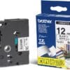 Shop Brother 12mm Black on White TZE Tape from Brother - available at Go Tech Deals BrotherBrother 12mm Black on White TZE TapeBrother - LABELLERS