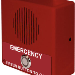 Single Button VoIP Emergency Intercom PoE Powered with Red Housing