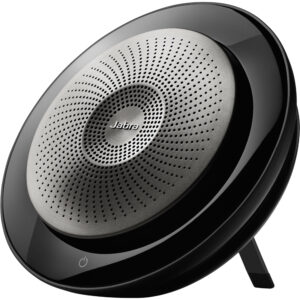Premium portable speakerphone with amazing sound for conference calls and music.