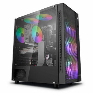 Deepcool MATREXX 55 MESH ADD-RGB 4F is a high airflow case that comes with included A-RGB lighting system and full size temepered glass.