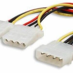 8ware Internal Power Molex Cable 20cm - 5.25" 4 pins Male to 2x 5.25" 4 pins Female 18AWG RoHS