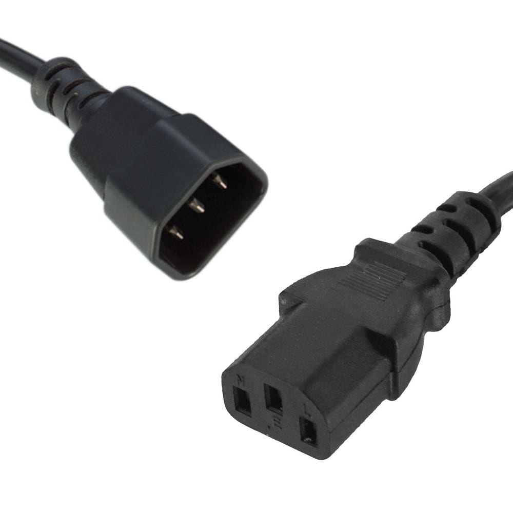 8Ware Power Cable Extension Cord 2m IEC C14 to C13 Male to Female for Monitor to PC or PC/UPS to Device – 8ware CB8W-RC-3080 Other Cables Product Image