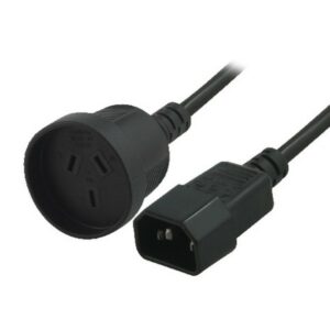 Power Cable Extension 3-Pin AU Female to IEC C14 Male in 15cm
