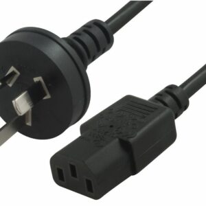 Hypertec AU Power Cable 2m - Male Wall 240v PC to Power Socket 3pin to ICE 320-C13 for Notebook/ AC Adapter Black AU Certified