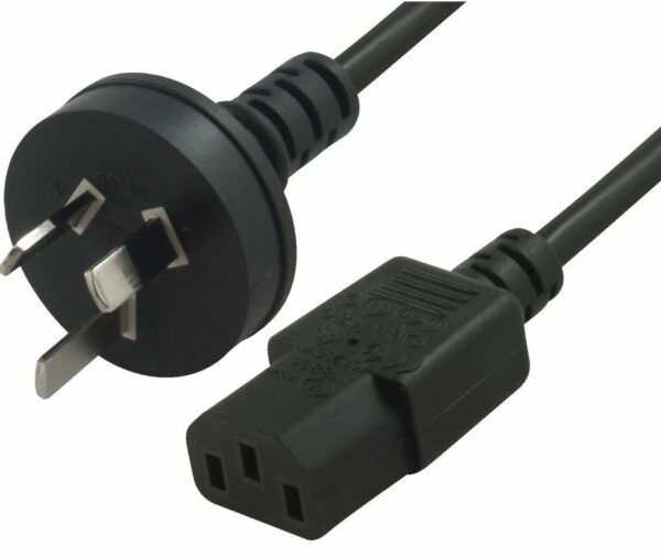Hypertec AU Power Cable 2m - Male Wall 240v PC to Power Socket 3pin to ICE 320-C13 for Notebook/ AC Adapter Black AU Certified