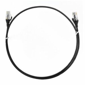 8ware CAT6 Ultra Thin Slim Cable 10m / 1000cm - Black Color Premium RJ45 Ethernet Network LAN UTP Patch Cord 26AWG
