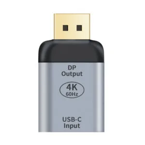 Astrotek USB-C to DP DisplayPort Female to Male Adapter support 4K@60Hz Aluminum shell Gold plating for Windows Android Mac OS – Astrotek CBAT-DPUSBC-MF USB-C Cables Converters Adapters Product Image