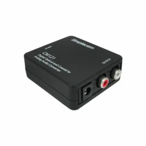 Simplecom CM121 Digital Optical Toslink and Coaxial to Analog RCA Audio Converter – Simplecom CBSI-CM121 Convertors Product Image