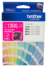 The ink in Brother LC-135 XL Cartridges is designed to be fade resistant so you can enjoy your printouts for longer. The ink produces high quality printouts and yields 1