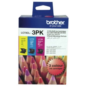 This Brother LC-73 High Yield Ink Cartridge comes in a handy tri-colour design so you can refill your printer. The ink is fade resistant and will produce high quality printouts with a smooth finish.